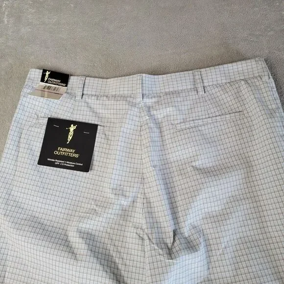 Fairway Outfitters Men's Multicolor  Plaid‎ Chino Casual Golf Shorts Size 38 NWT - Picture 4 of 12